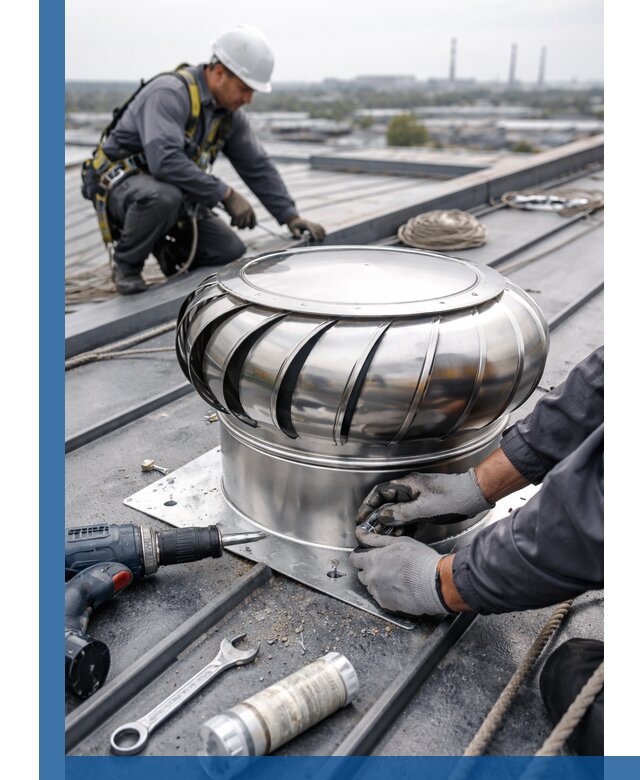 Установка дефлекторов на кровле в Белореченске профессионально