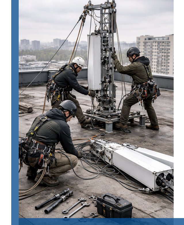 Демонтаж антенн на крыше зданий в Белореченске с гарантией