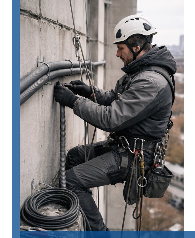 Профессиональный монтаж гофры для кабеля в Белореченске с гарантией