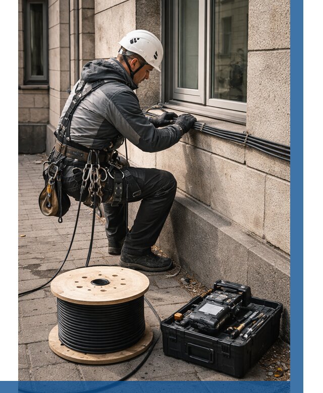 Прокладка оптоволоконного кабеля в Белореченске от 812 р. | ВЫСОТНИК-Блч