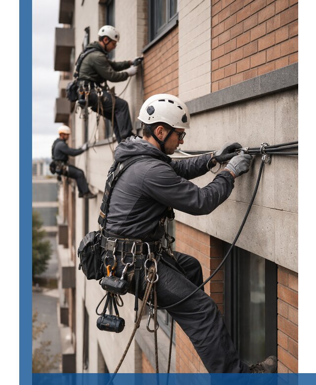 Крепление кабеля на фасаде монтаж и крепеж в Белореченске