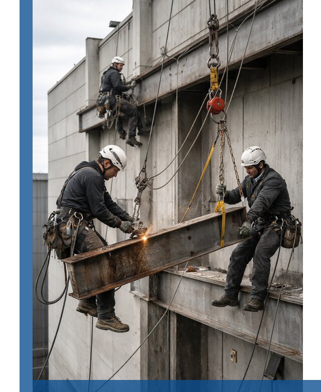 Демонтаж металлоконструкций на высоте в Белореченске под ключ