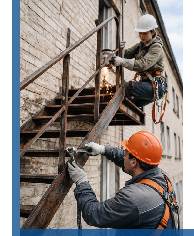 Ремонт и восстановление пожарных лестниц с выездом в Белореченске