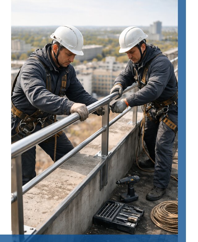 Монтаж перил на высоте в Белореченске от 2536 р. | ВЫСОТНИК-Блч