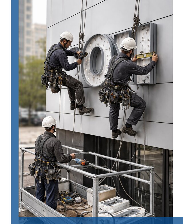 Профессиональный монтаж световых букв в Белореченске под ключ