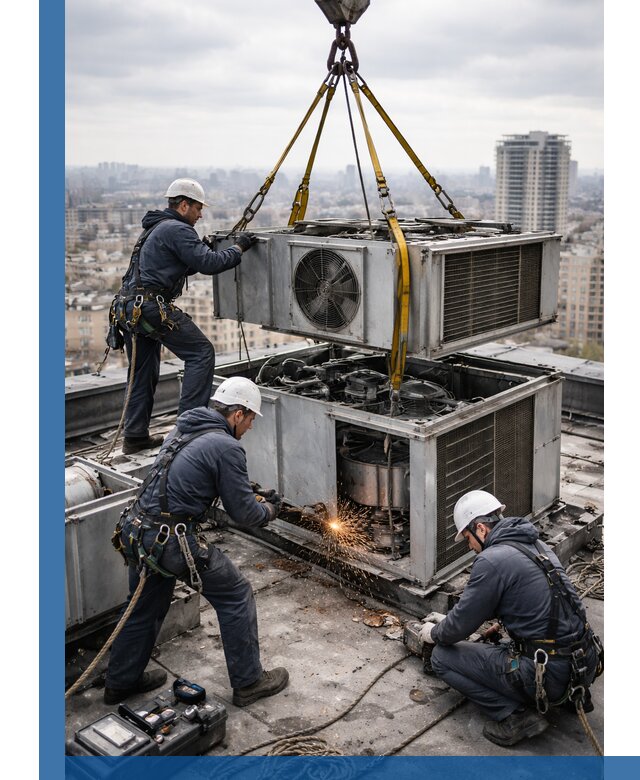 Демонтаж крышной установки в Белореченске любой сложности