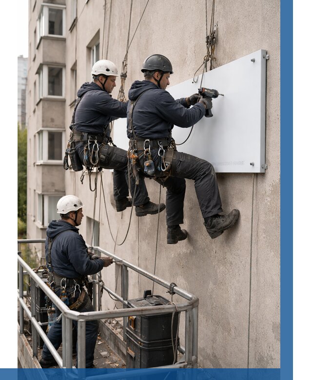 Монтаж табличек и указателей в Белореченске от 3550 р. | ВЫСОТНИК-Блч