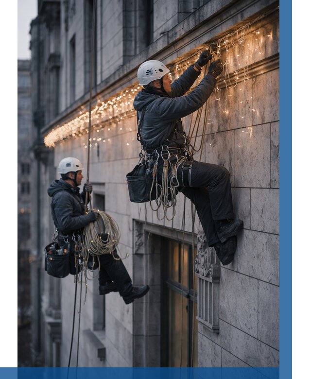 Монтаж новогодней иллюминации в Белореченске от 8622 р. | ВЫСОТНИК-Блч