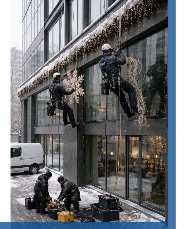 Демонтаж новогоднего оформления в Белореченске от 5579 р. | ВЫСОТНИК-Блч