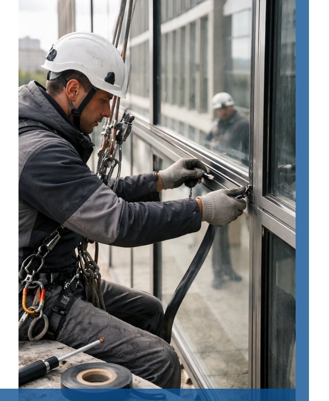 Ремонт витражных конструкций в Белореченске от 3550 р. | ВЫСОТНИК-Блч