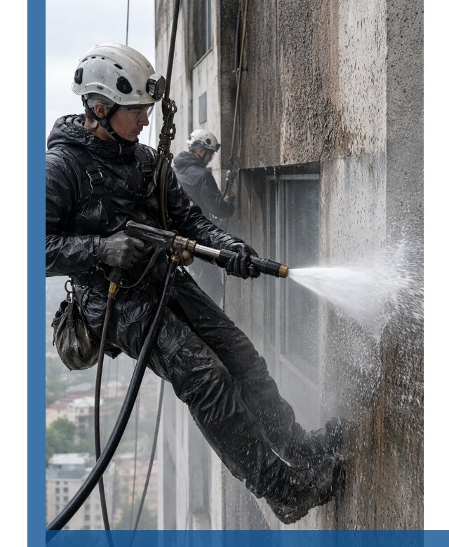 Гидроструйная очистка фасадов и конструкций в Белореченске