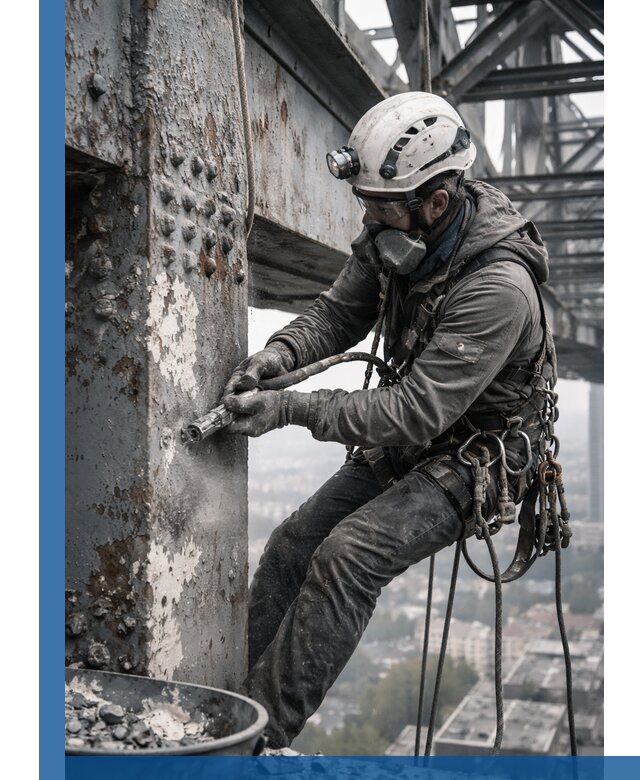 Удаление старой краски с металлических конструкций в Белореченске