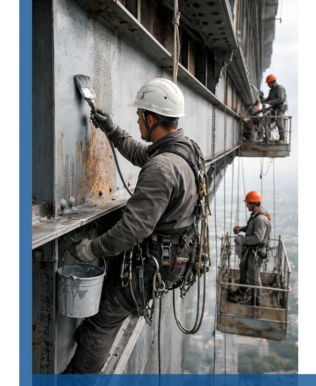 Покраска металлоконструкций на высоте в Белореченске профессионально