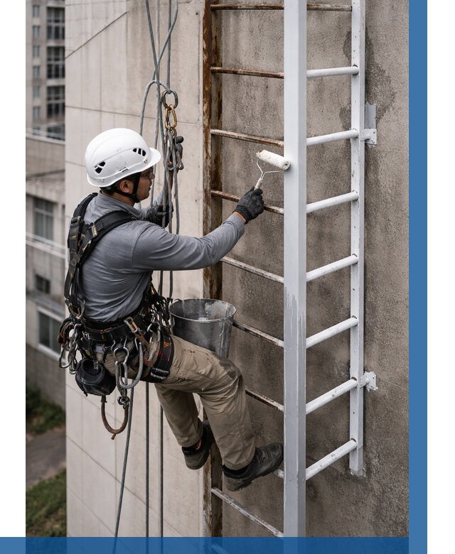 Покраска пожарных лестниц в Белореченске от 4565 р. | ВЫСОТНИК-Блч