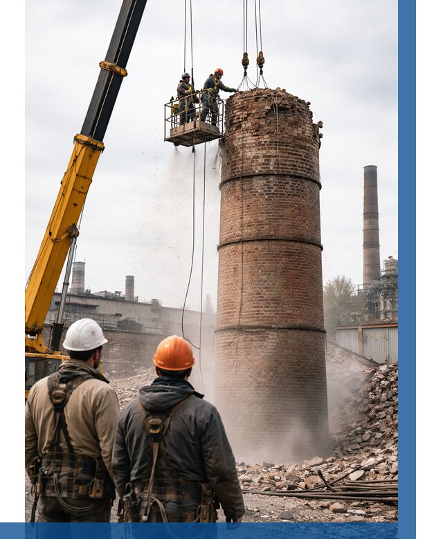 Демонтаж дымовой трубы в Белореченске от 91296 р. | ВЫСОТНИК-Блч, смета