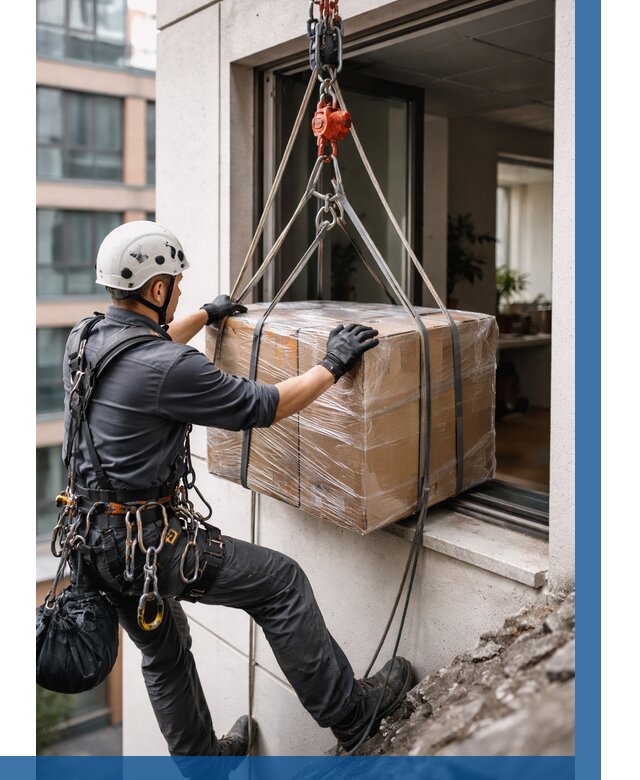 Подъем груза через окно в Белореченске от 4565 р. | ВЫСОТНИК-Блч