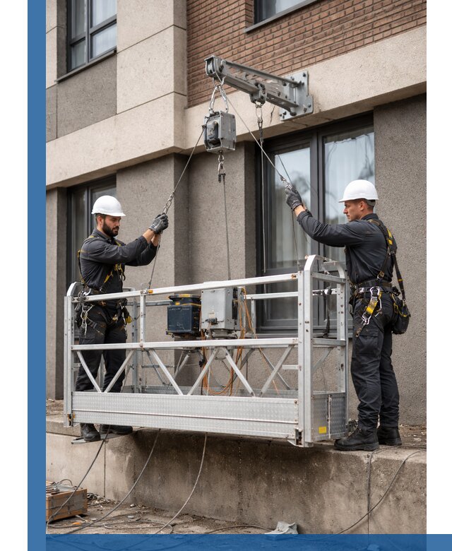 Монтаж и подъем фасадной люльки в Белореченске с гарантией безопасности