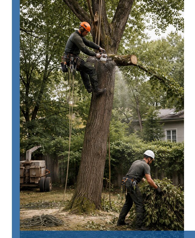 Кронирование деревьев в Белореченске, безопасная высотная обрезка