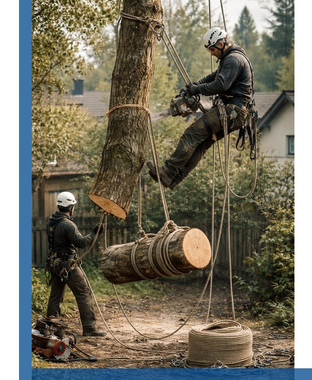 Валка деревьев частями в Белореченске, безопасно и аккуратно