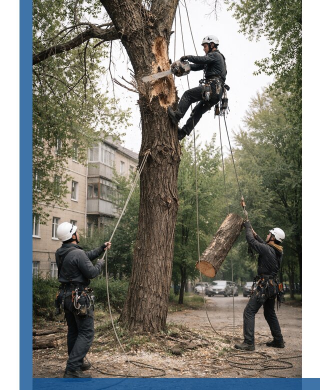 Срочное удаление аварийных деревьев в Белореченске с гарантией безопасности