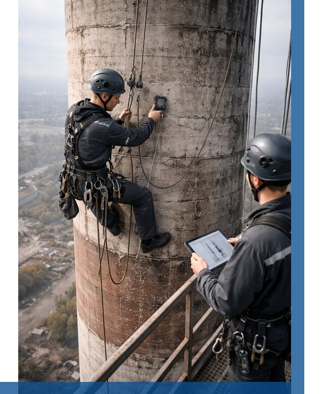 Обследование дымовой трубы в Белореченске от 8115 р. | ВЫСОТНИК-Блч