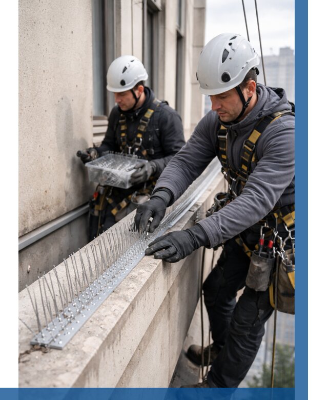 Установка шипов от птиц в Белореченске от 862 р. | ВЫСОТНИК-Блч